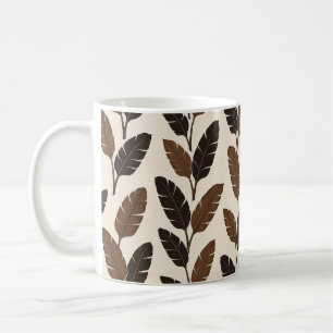 mug à motif réaliste de feuilles de bananier tropi