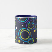 Mug à motifs de cercle funky de la marine (Centre)