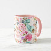Mug à motifs floraux féminins (Devant droit)