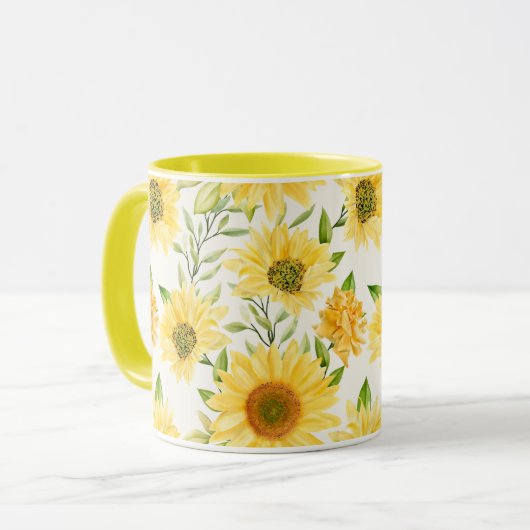 Mug à motifs floraux féminins (Devant gauche)