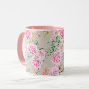 Mug à motifs floraux féminins
