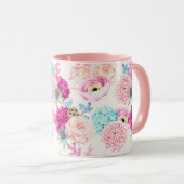 Mug à motifs floraux féminins (Devant droit)