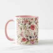 Mug à motifs floraux féminins (Gauche)