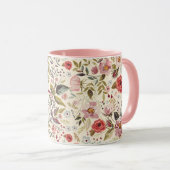 Mug à motifs floraux féminins (Devant droit)