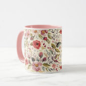 Mug à motifs floraux féminins (Devant gauche)