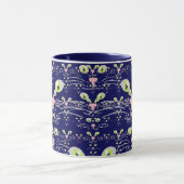 Mug à moustaches néon et bleus de minuit (Centre)