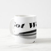 Mug "A obtenu le bois ? "Tasse (Devant gauche)