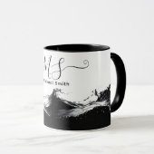 Mug à ondes noires personnalisées - Artistique per (Devant droit)