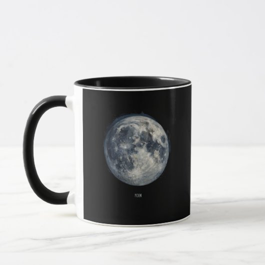 Mug A painting of the moon in a space (Gauche)