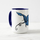 Mug à papillon bleu (Devant gauche)