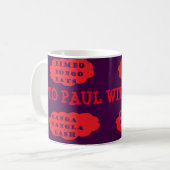 Mug À Paul avec amour rouge violet design logo fun (Devant gauche)