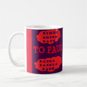 Mug À Paul avec amour rouge violet design logo fun
