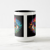 Mug à paupières à yeux psychédéliques, 15 oz (Centre)