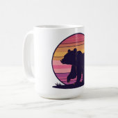 Mug À peine réveillé – Drôle de conception rétro d'our (Devant gauche)