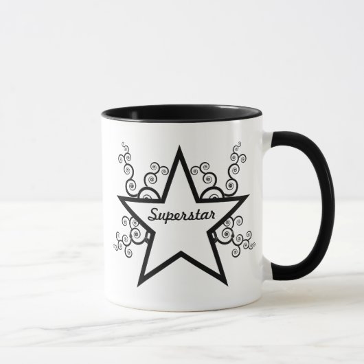 Mug à perles superstar, noir (Droite)