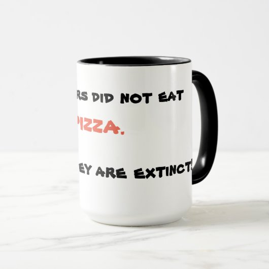 Mug à pizza drôle (Devant droit)