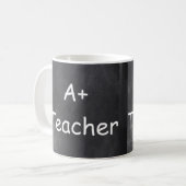 Mug A plus Teacher Chalkboard Design Venin Idea (Devant gauche)