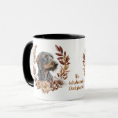 Mug À poils durs Dachshund Dog Automne Wreath (Devant gauche)