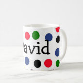 Mug à pois personnalisé (Devant droit)