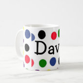 Mug à pois personnalisé (Devant gauche)