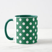 mug à pois verts, blancs et verts (Gauche)