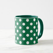 mug à pois verts, blancs et verts (Devant droit)