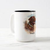 Mug à portrait de chien personnalisé à l'aquarelle (Devant gauche)