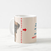 Mug À propos des boxers Amoureux et amusants Boxer Chi (Devant gauche)