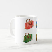 Mug à quatre valises colorées (Devant gauche)