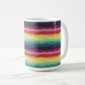 Mug à rayures arc-en-ciel (Devant droit)