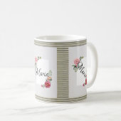 Mug à rayures florales (Devant droit)