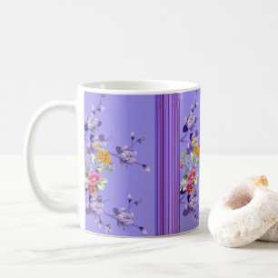 Mug à rayures florales