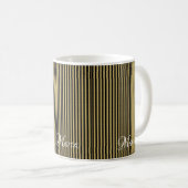 Mug à rayures noires et or (Devant droit)
