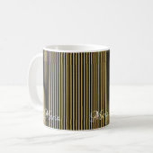 Mug à rayures noires et or (Devant gauche)