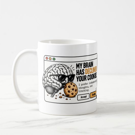 Mug A refusé vos cookies – Funny Brain (Gauche)