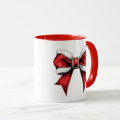 Mug à ruban de Noël Coquette (Devant droit)