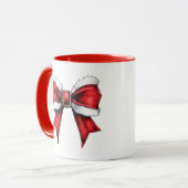 Mug à ruban de Noël Coquette (Devant gauche)