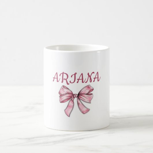 Mug à ruban rose personnalisé (Centre)