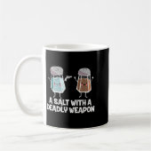Mug A Salt With A Deadly Wean Funny Food Pun Gun Kawai (Gauche)