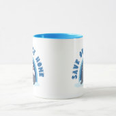 Mug A seal and a penguin "Save Our Icy World" cartoon (Centre)