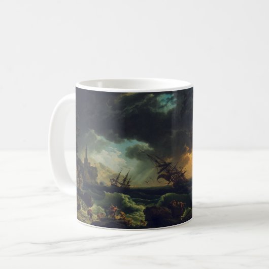 Mug A Shipwreck in Stormy Seas by Claude-Joseph Vernet (Devant gauche)