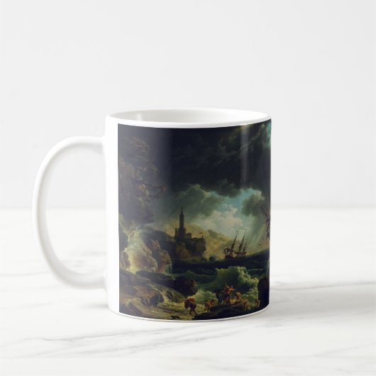 Mug A Shipwreck in Stormy Seas by Claude-Joseph Vernet (Gauche)