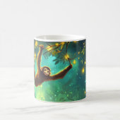 Mug A smiling young monkey swinging through lush tropi (Centre)