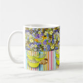 Mug à soupe à rayures florales (Gauche)