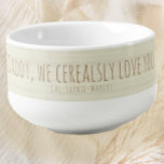 Mug À Soupe Aimez-vous papa Fête des pères personnalisée Céréa<br><div class="desc">Idéal pour le petit déjeuner ou le brunch papa ! Cet adorable bol de céréales fait un grand cadeau d’anniversaire ou de fête des pères. Ajoutez les noms des enfants à l'aide de la fonction de personnalisation.</div>