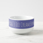 Mug À Soupe Crème glacée Bowl Funny Gag cadeau personnalisé vi<br><div class="desc">Pour la personne qui aime sa crème glacée (ou autre gâterie),  un grand bol personnalisé,  en violet.</div>