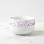 Mug À Soupe Glace Cream Bowl Funny Gag Nouveauté Cadeau rose N<br><div class="desc">Pour la personne qui aime sa crème glacée (ou autre régal),  un grand bol personnalisé avec un type cursif amusant en rose.</div>