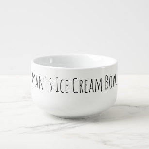 Mug À Soupe Glace Cream Bowl Funny Novelty Gag Nom cadeau Blac