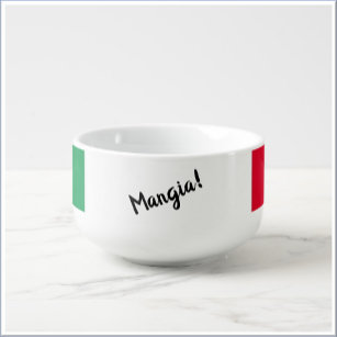 Mug À Soupe Mangia Italian Flag Red White and Green