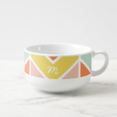 Mug À Soupe Monogramme | Chevron joyeux par Origami Prints (Gauche)